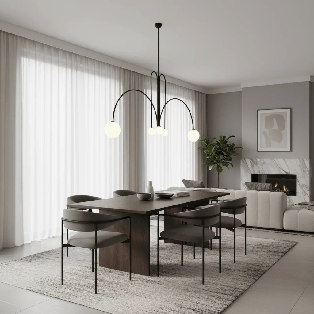 Léopold Suspension Multi Simple Verre Chambre à Coucher/Salon - Nüma Lighting