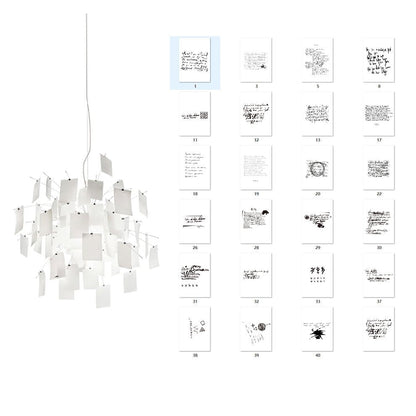 Lustra Lustre en Papier Personnalisable Créatif