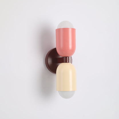Kira Applique Murale Cylindre Scandinave Métal Coloré Salon