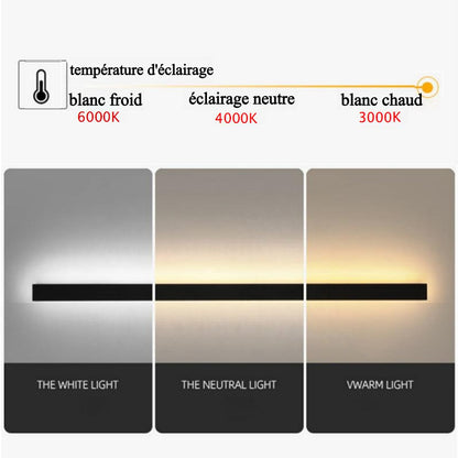 Elune Applique Murale Extérieur LED Étanche Minimaliste Métal Cour
