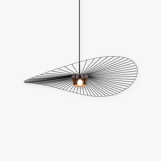 Zenro Suspension Vague Moderne. Tissu. Noir/Marron/Doré/Blanc. Salon