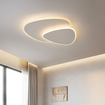Zeno Plafonnier Triangle Moderne Blanc Salon