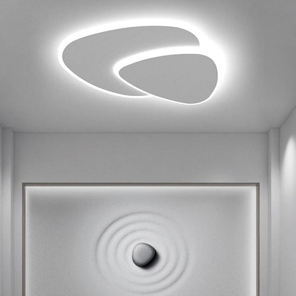Zeno Plafonnier Triangle Moderne Blanc Salon