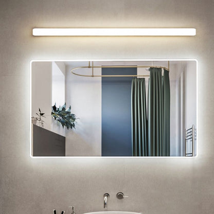 Banya Applique Murale Miroir Linéaire Simple. Acrylique. Blanc. Salle de Bain