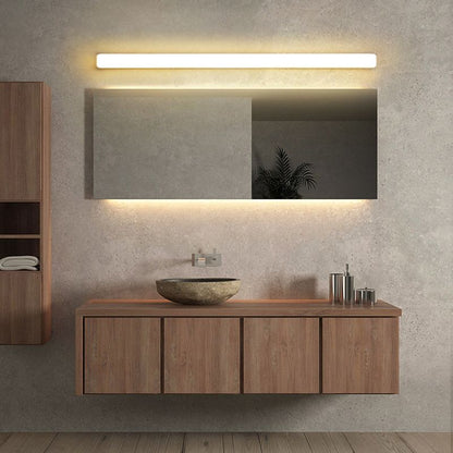 Banya Applique Murale Miroir Linéaire Simple. Acrylique. Blanc. Salle de Bain