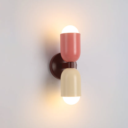 Kira Applique Murale Cylindre Scandinave Métal Coloré Salon