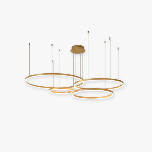 Remi Suspension Anneau Moderne Métal Noir/Doré/Café Salon