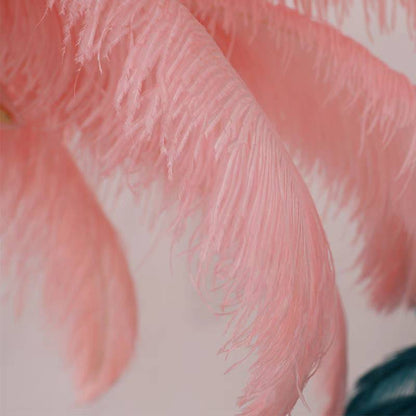 Lampadaire Fleur Luxe Plume/Métal Coloré Salon