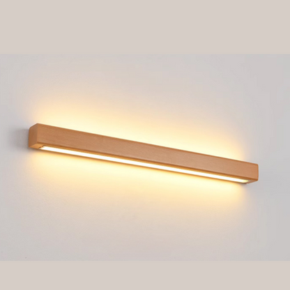 Dwyn Applique Murale Miroir Linéaire Minimaliste Bois Salon