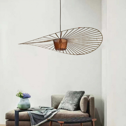 Zenro Suspension Vague Moderne. Tissu. Noir/Marron/Doré/Blanc. Salon