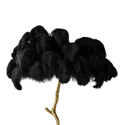 Lampadaire Fleur Luxe Plume/Métal Coloré Salon