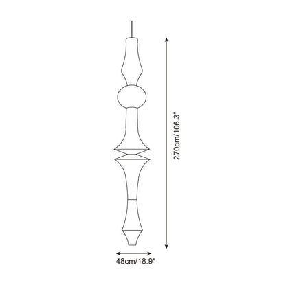 Zyora Lampe Suspendue Sculpturale en Papier