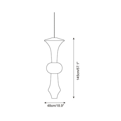 Zyora Lampe Suspendue Sculpturale en Papier