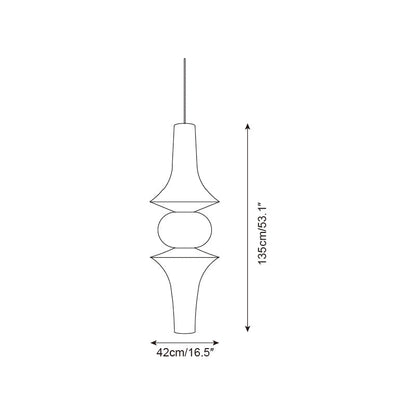 Zyora Lampe Suspendue Sculpturale en Papier
