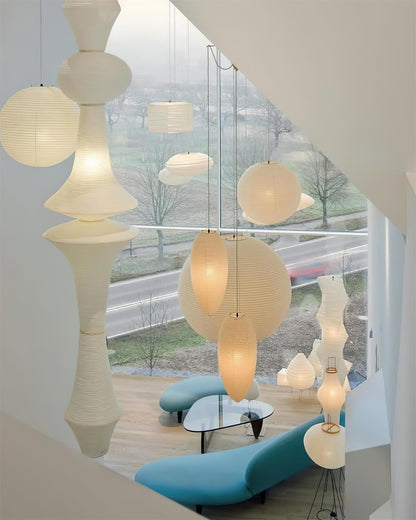 Zyora Lampe Suspendue Sculpturale en Papier