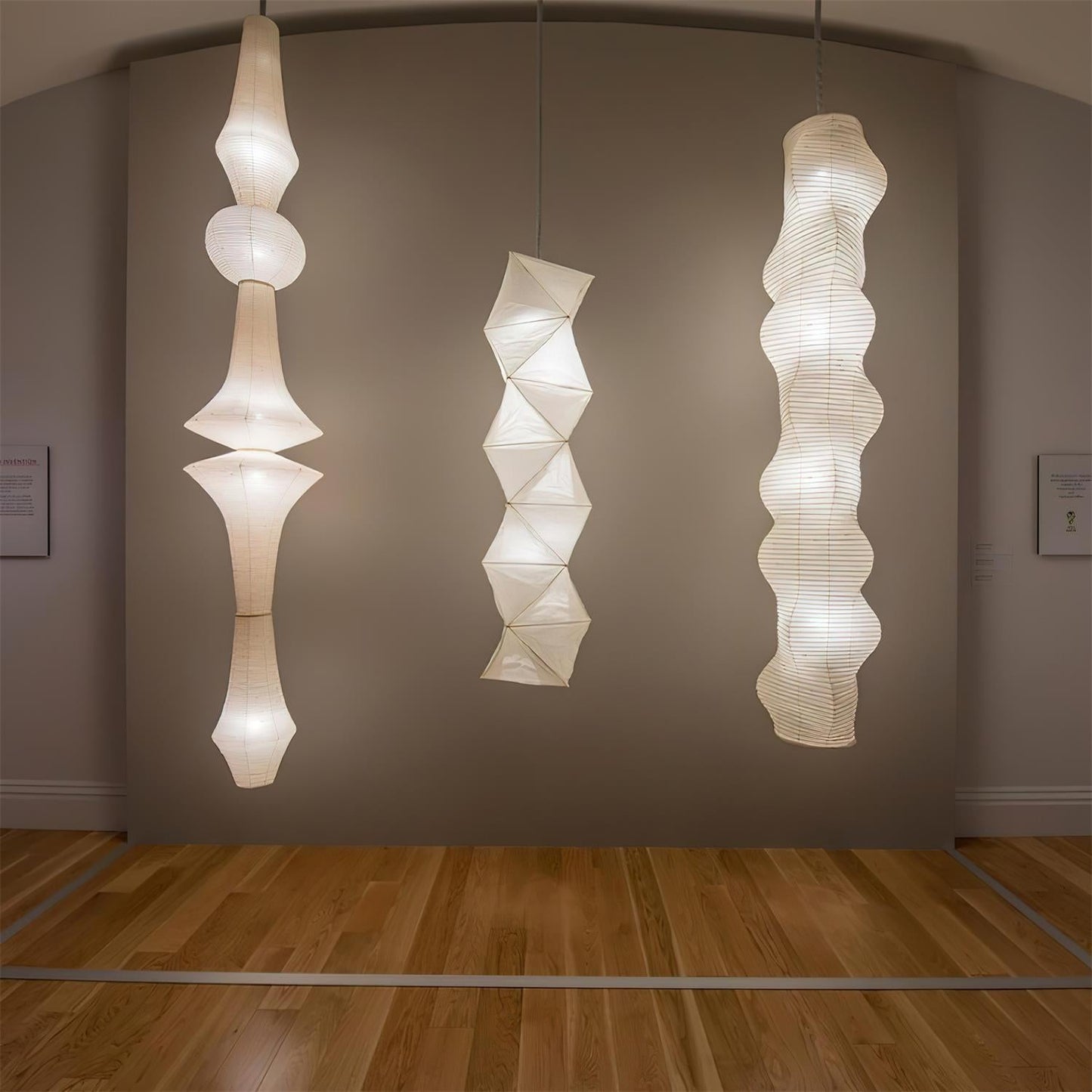 Zyora Lampe Suspendue Sculpturale en Papier