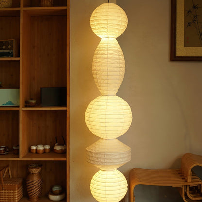 Nami Suspension lanterne en papier style wabi-sabi