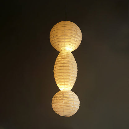 Nami Suspension lanterne en papier style wabi-sabi