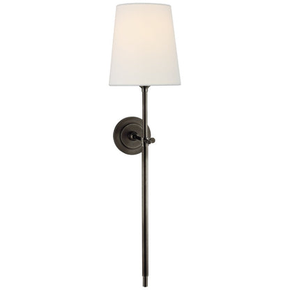 Theodore Applique Murale en Laiton et Tissu