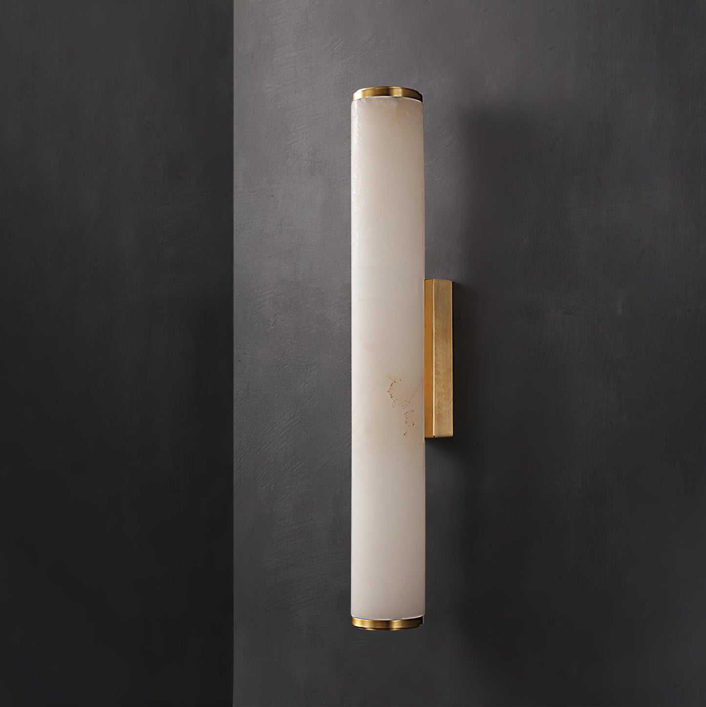 Klyr Applique Murale Cylindrique Verticale en Albâtre