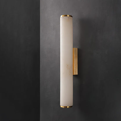 Klyr Applique Murale Cylindrique Verticale en Albâtre