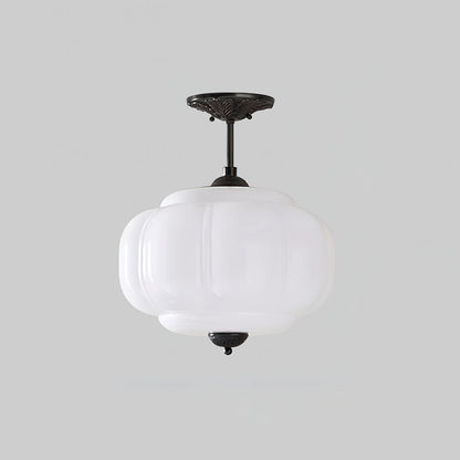 Eldio Lampe Plafond Semi-Encastrée en Verre Vert