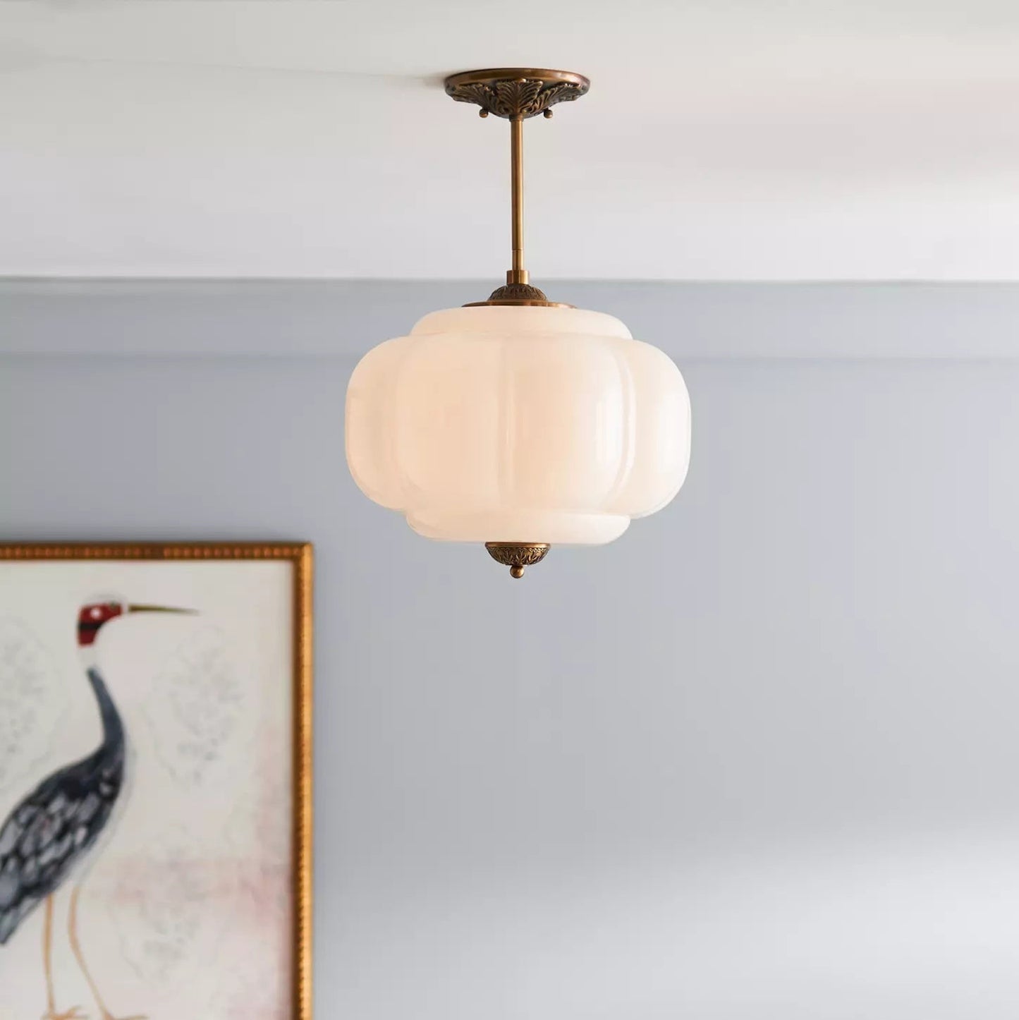 Eldio Lampe Plafond Semi-Encastrée en Verre Vert