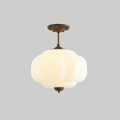 Eldio Lampe Plafond Semi-Encastrée en Verre Vert