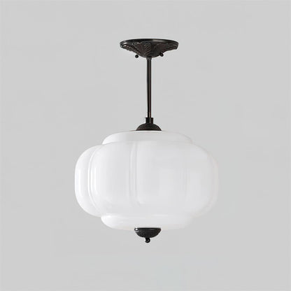 Eldio Lampe Plafond Semi-Encastrée en Verre Vert