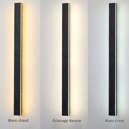 Elune Applique Murale Extérieur LED Étanche Minimaliste Métal Cour