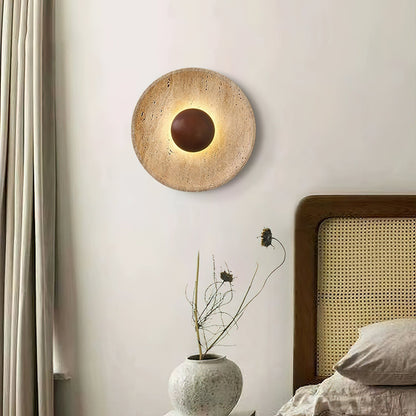 Aveny Applique Murale Sun en Travertin