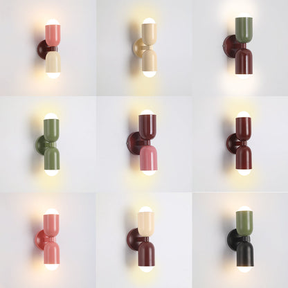 Kira Applique Murale Cylindre Scandinave Métal Coloré Salon