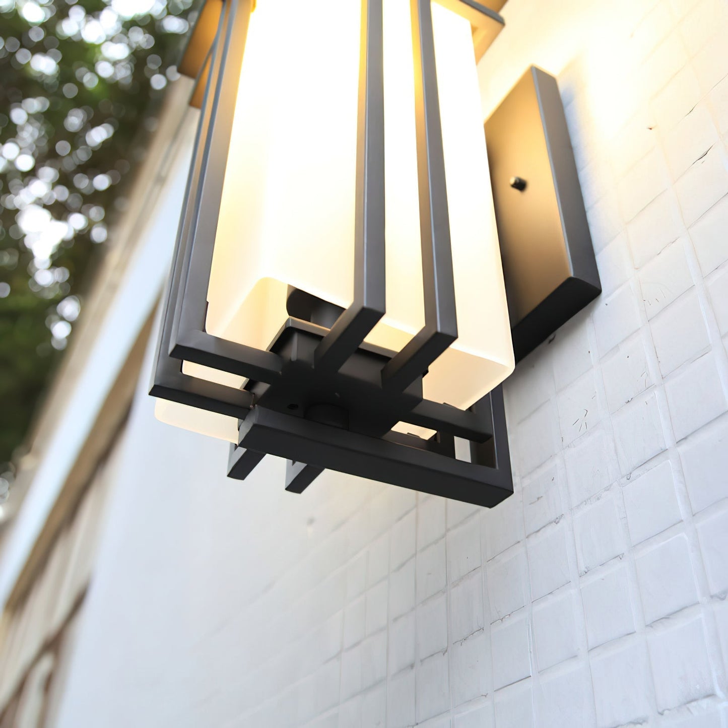 Lustra Lampe Murale Extérieure en Fer Lanterne Rétro