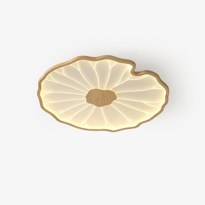 Solara Plafonnier Feuille de Lotus avec Finition Bois