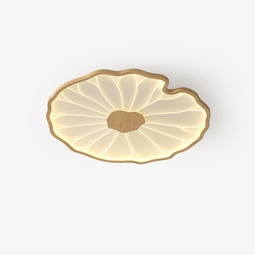 Solara Plafonnier Feuille de Lotus avec Finition Bois