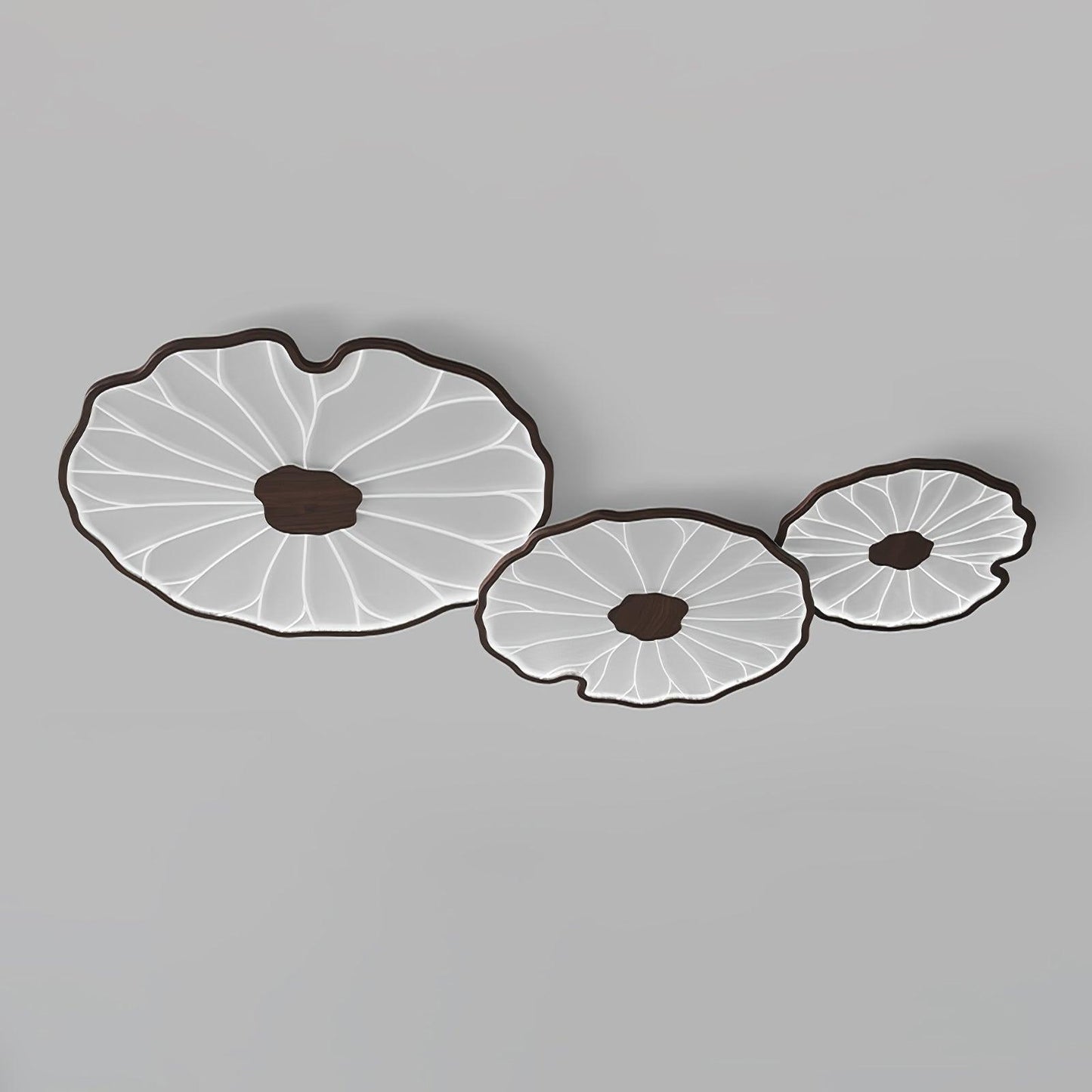 Solara Plafonnier Feuille de Lotus avec Finition Bois