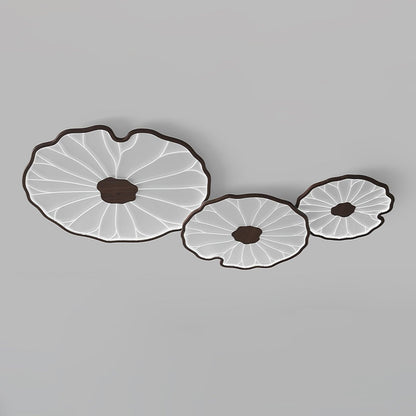 Solara Plafonnier Feuille de Lotus avec Finition Bois