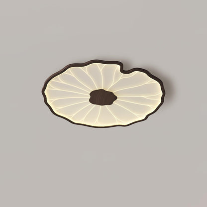 Solara Plafonnier Feuille de Lotus avec Finition Bois
