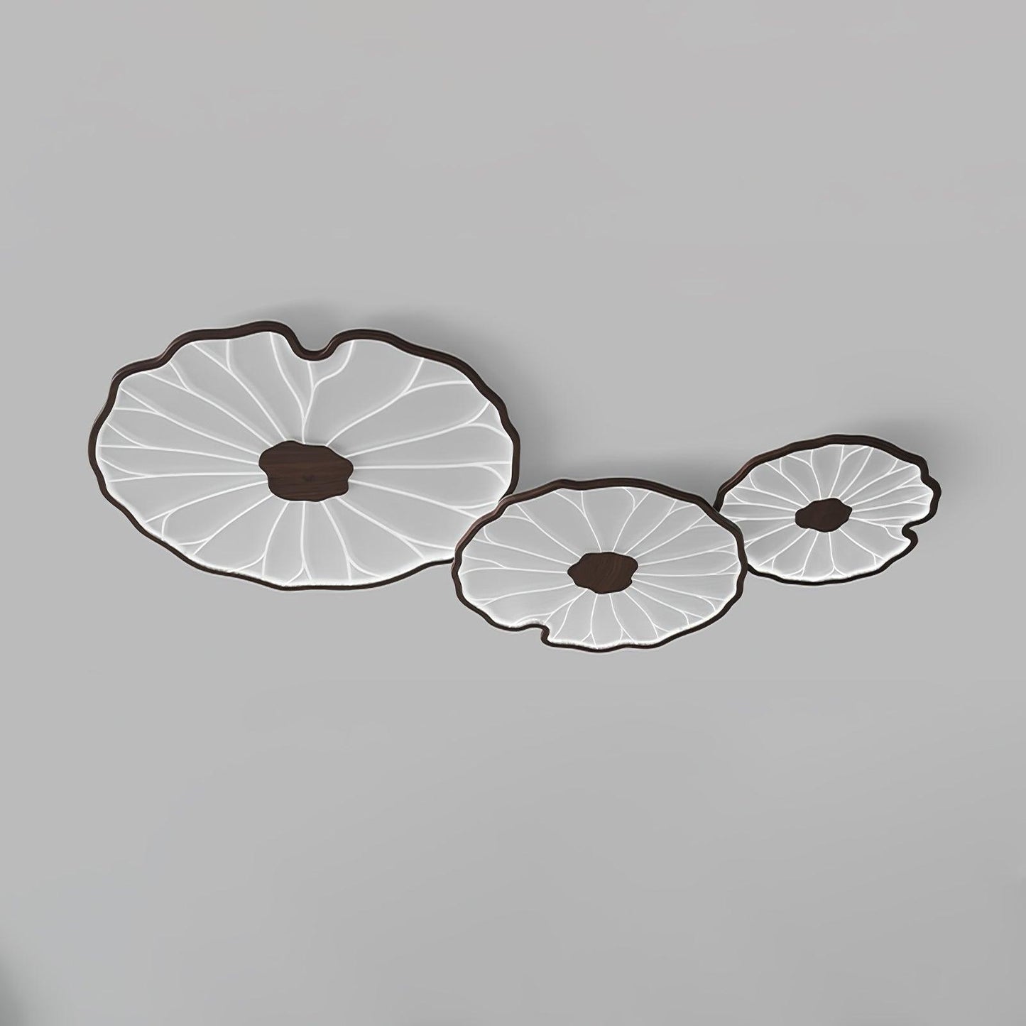 Solara Plafonnier Feuille de Lotus avec Finition Bois