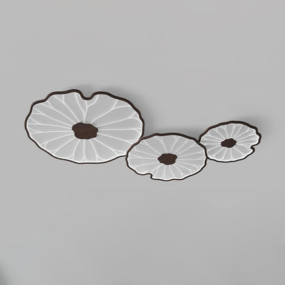 Solara Plafonnier Feuille de Lotus avec Finition Bois