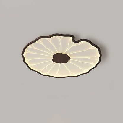 Solara Plafonnier Feuille de Lotus avec Finition Bois