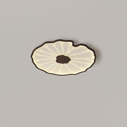 Solara Plafonnier Feuille de Lotus avec Finition Bois