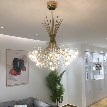 Arisha Lustre Fleur Luxe Métal/Acrylique, Salon/Salle A Mange