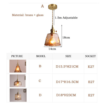 Zina Suspension Géométrique Vintage Verre. Laiton. Salon