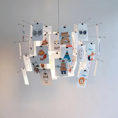 Lustra Lustre en Papier Personnalisable Créatif