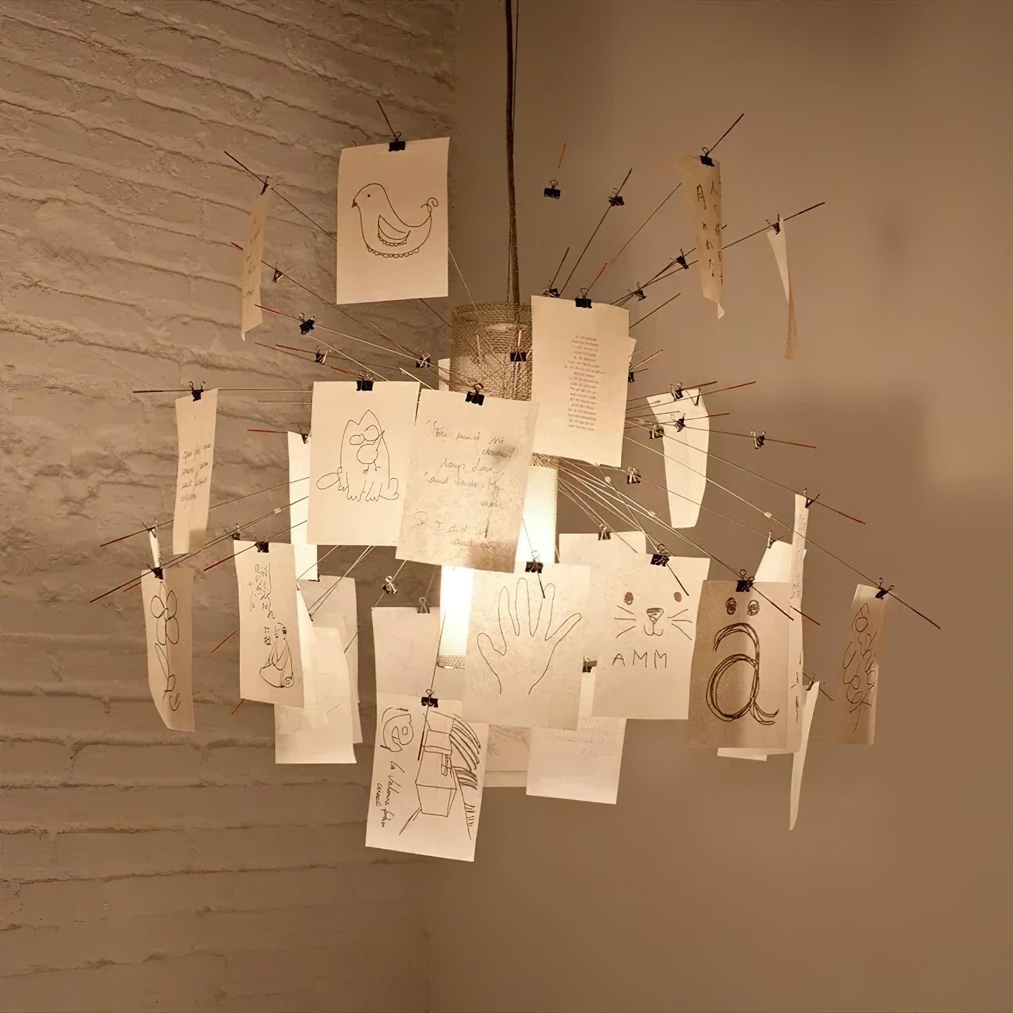 Lustra Lustre en Papier Personnalisable Créatif