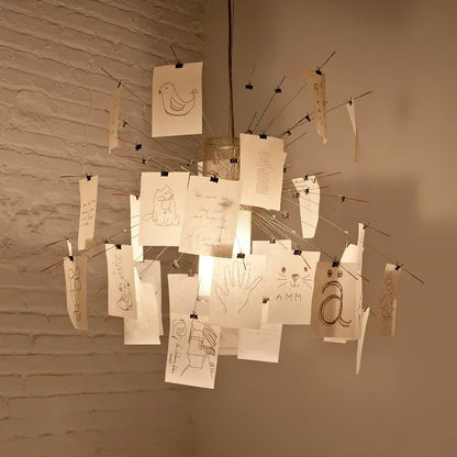 Lustra Lustre en Papier Personnalisable Créatif