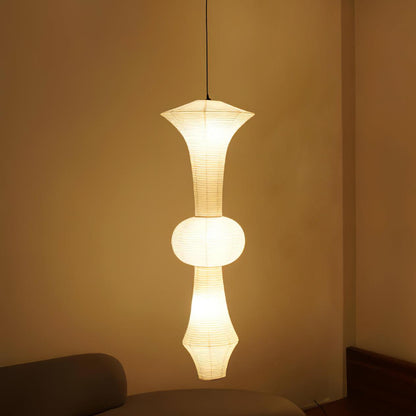 Lustra Suspension Luminaire Papier Washi E pour Salon