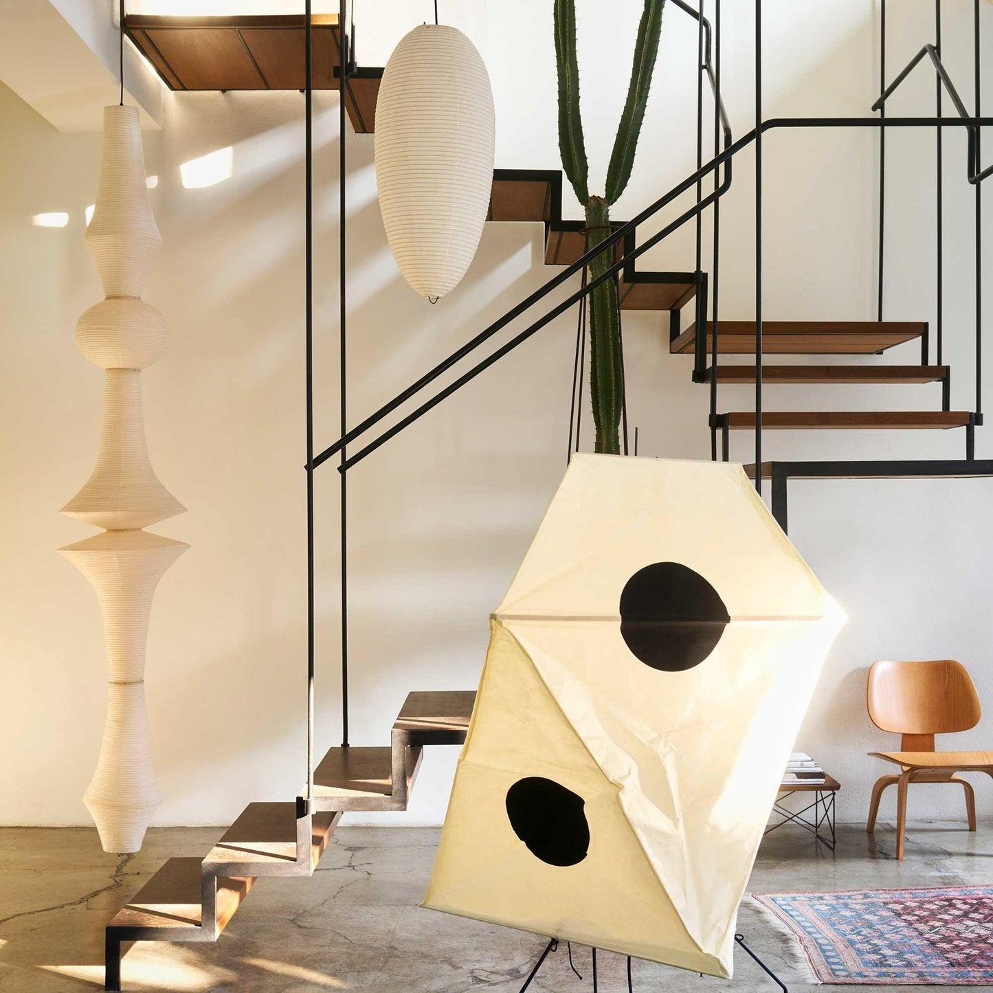 Lustra Suspension Luminaire Papier Washi E pour Salon