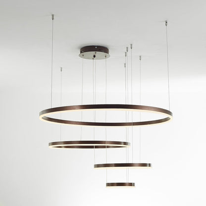 Remi Suspension Anneau Moderne Métal Noir/Doré/Café Salon